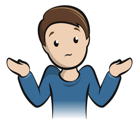 Man shrugging emoji, emoticon clipart