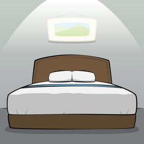 King size bed vector