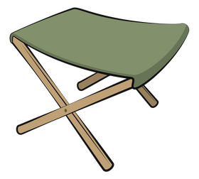 Folding chair clipart