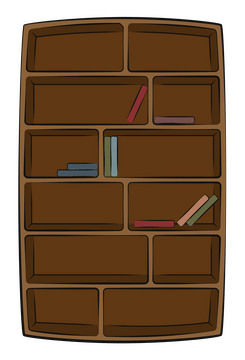 Bookshelf clipart
