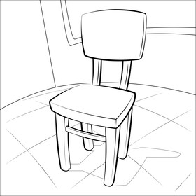 Chair black and white vector