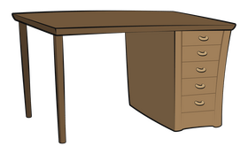 Office desk clipart