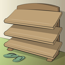 Shoe rack vector