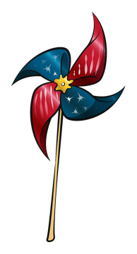 4th of July pinwheel clipart