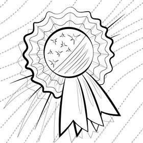 4th July ribbon black and white vector