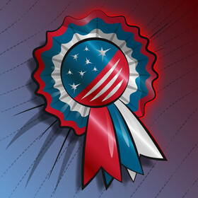 4th July ribbon vector
