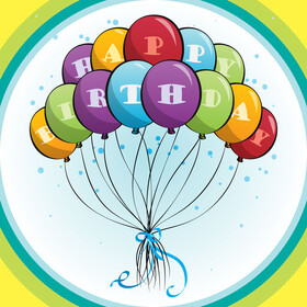 Happy birthday balloons vector