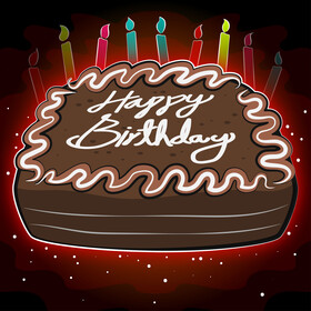 Happy birthday cake vector