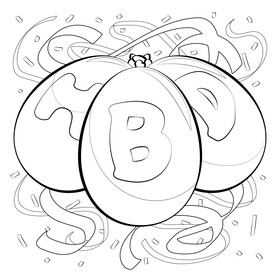 Happy birthday balloons black and white vector