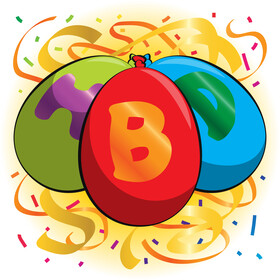 Happy birthday balloons vector