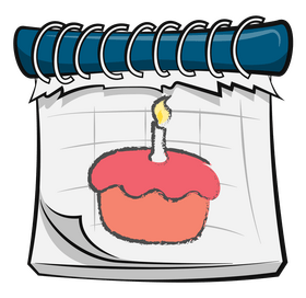 Birthday calendar clipart