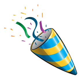 Confetti popper clipart