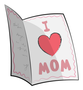 Mothers day card clipart