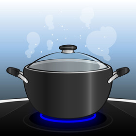 Cooking pot vector