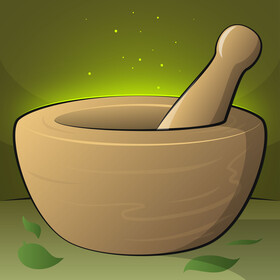 Mortar and pestle vector
