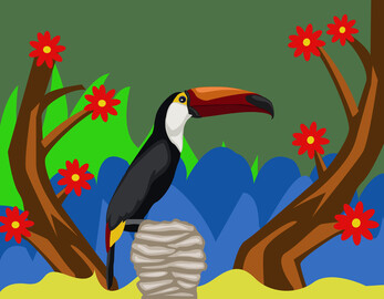 Toucan bird vector image