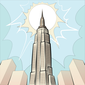 Empire state building vector