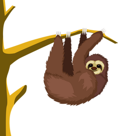 Cute sloth animal clipart