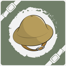 Brodie helmet vector