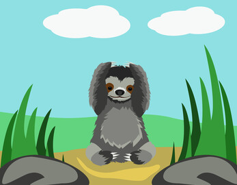 Sloth baby vector image