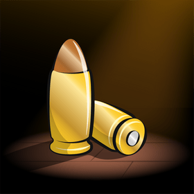 Handgun bullets vector