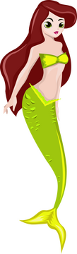 Mermaid girl clipart