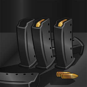 Pistol magazine vector