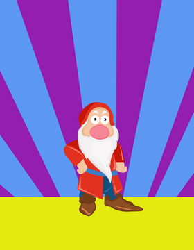 Dwarf in magic vector