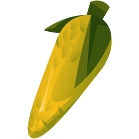 Corn with leaves clipart