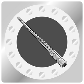 Steel flute vector