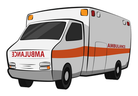 Ambulance front cartoon clipart