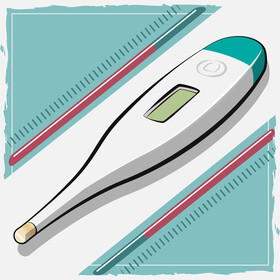 Thermometer cartoon vector