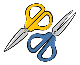 Scissors drawing clipart
