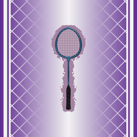 Badminton racket vector
