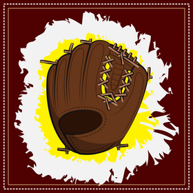 Baseball glove vector