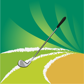 Golf club vector