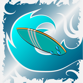 Surfboard vector
