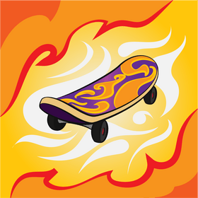 Skateboard vector
