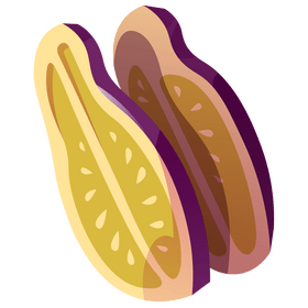 Eggplant slices clipart