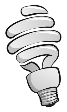 Fluorescent bulb clipart