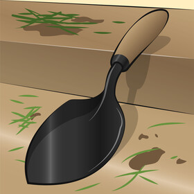 Garden trowel vector