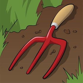 Gardening fork vector