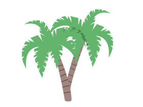 Beach palm tree clipart