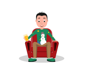 Christmas boy clipart