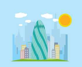 The Gherkin illustration vector