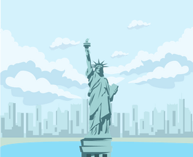Statue of liberty illustration vector