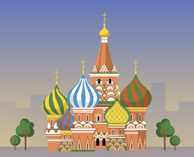 Saint Basil's Cathedral illustration vector