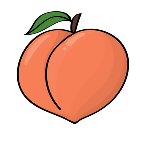 Peach clipart