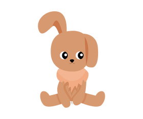Baby rabbit, leveret clipart
