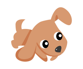 Cartoon puppy, baby dog clipart